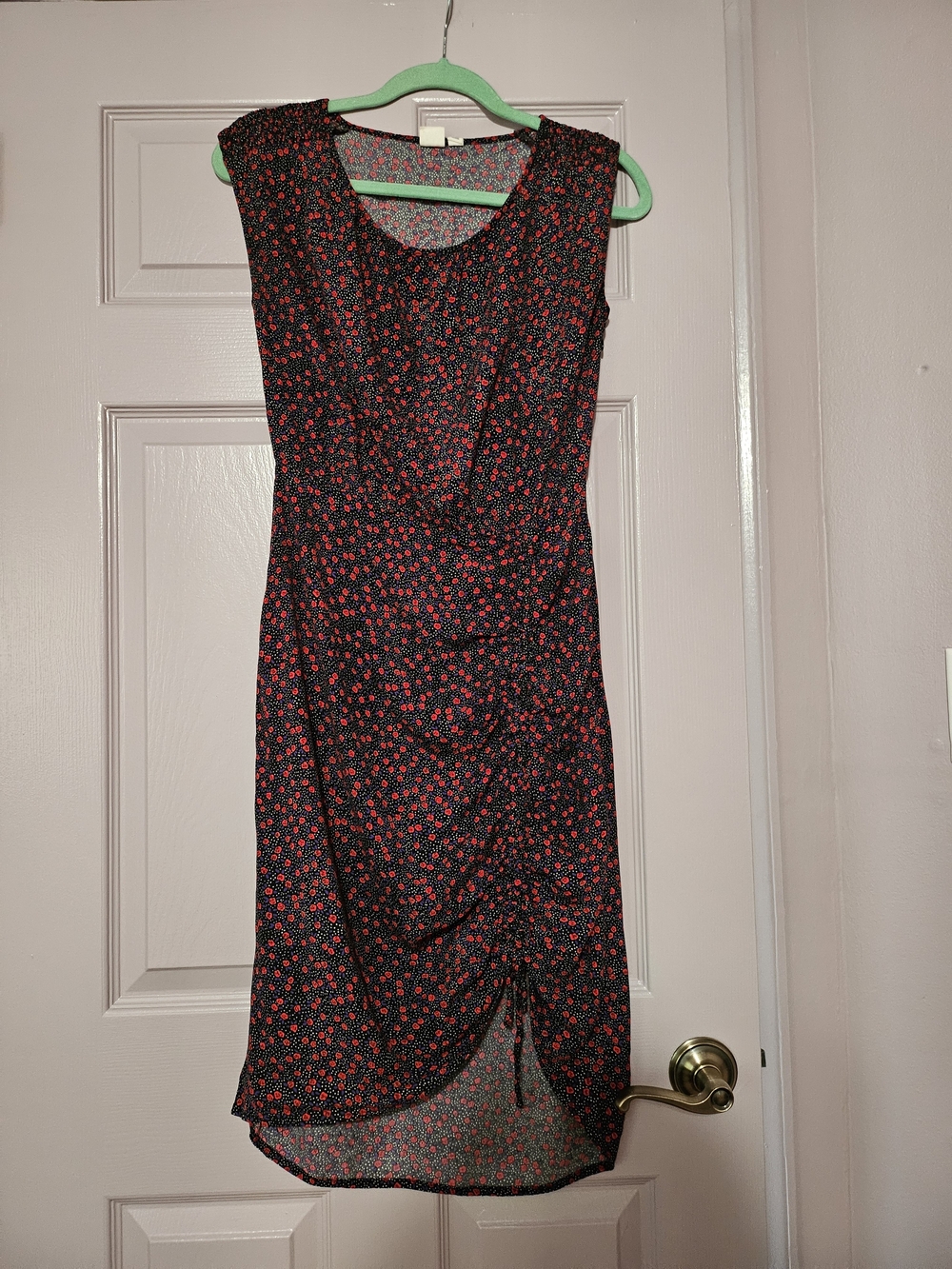2017 Gap Capped Sleeved Rouched Midi Dress Size 2